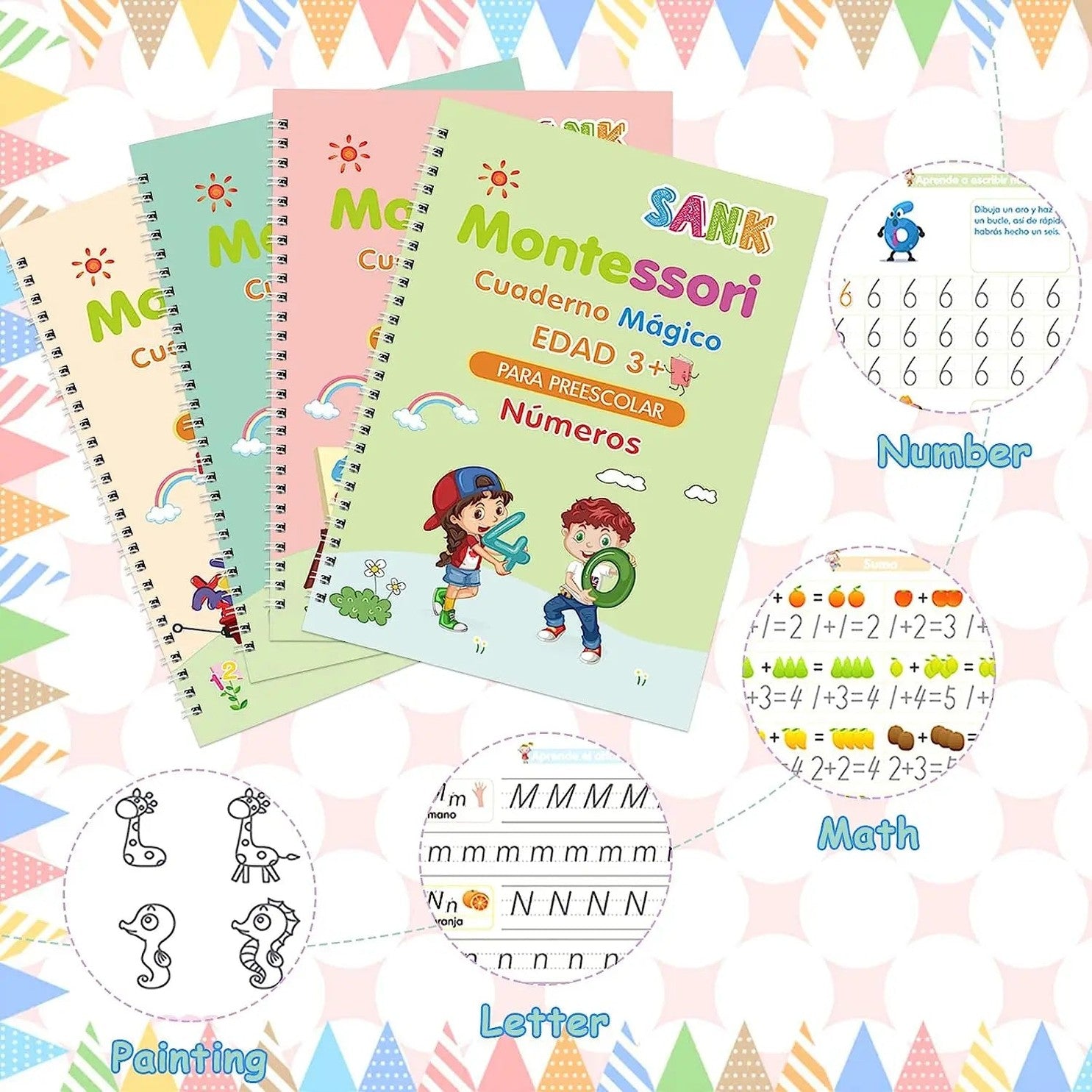 KIT DE 4 CUADERNOS REUTILIZABLES - 7
