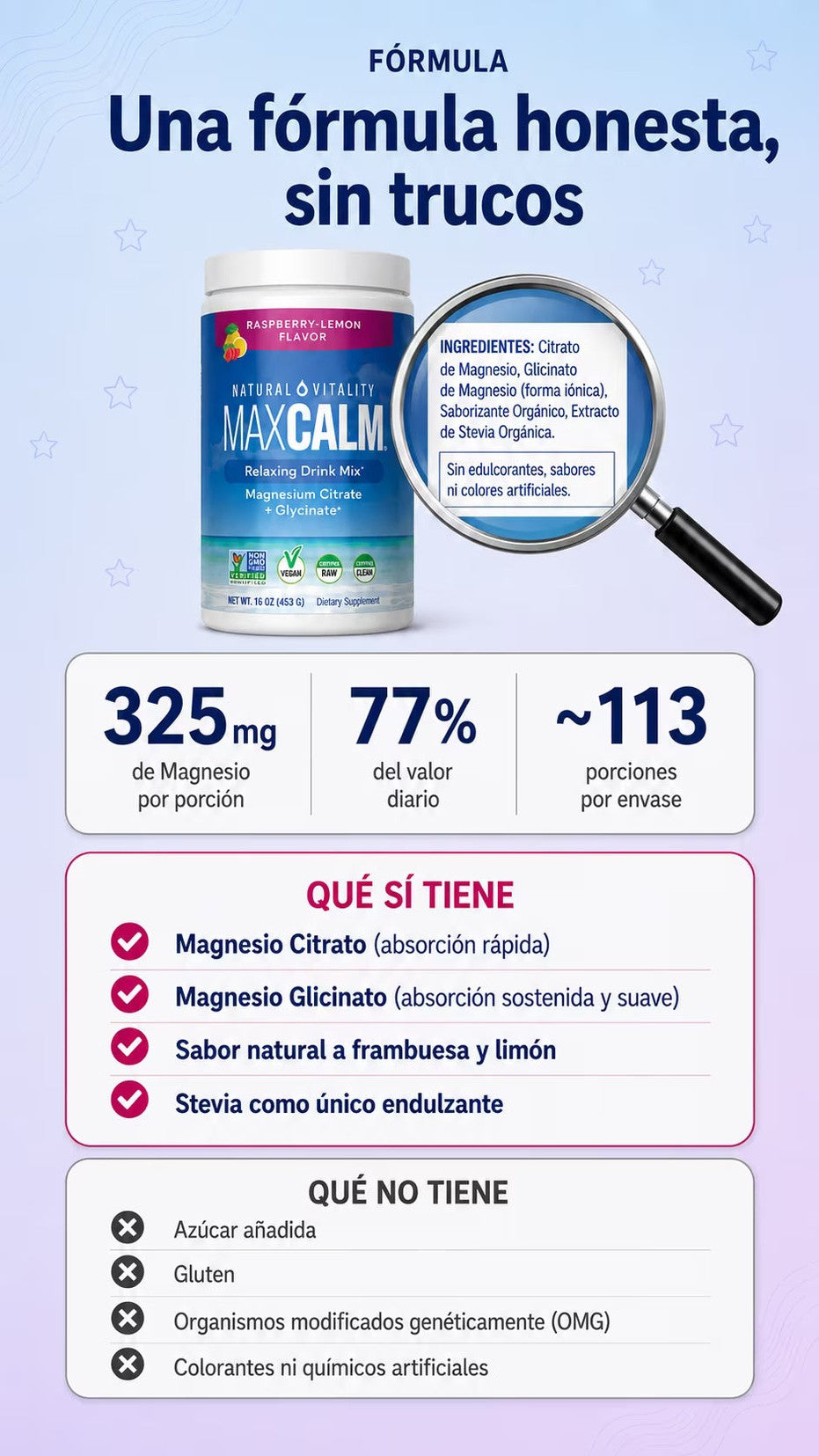 MAX CALM Magnesio - Calma para tu Cuerpo y Mente asset 3